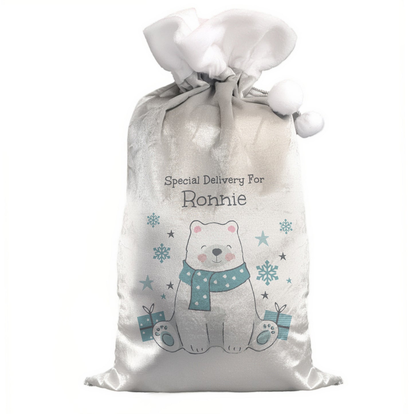 Personalised Polar Bear Christmas Sack 3