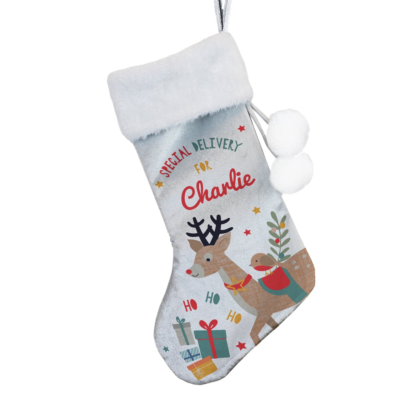 Personalised Reindeer Christmas Stocking 3