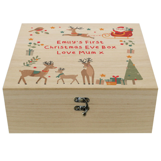 Personalised Santa & Reindeer Christmas Eve Box 2