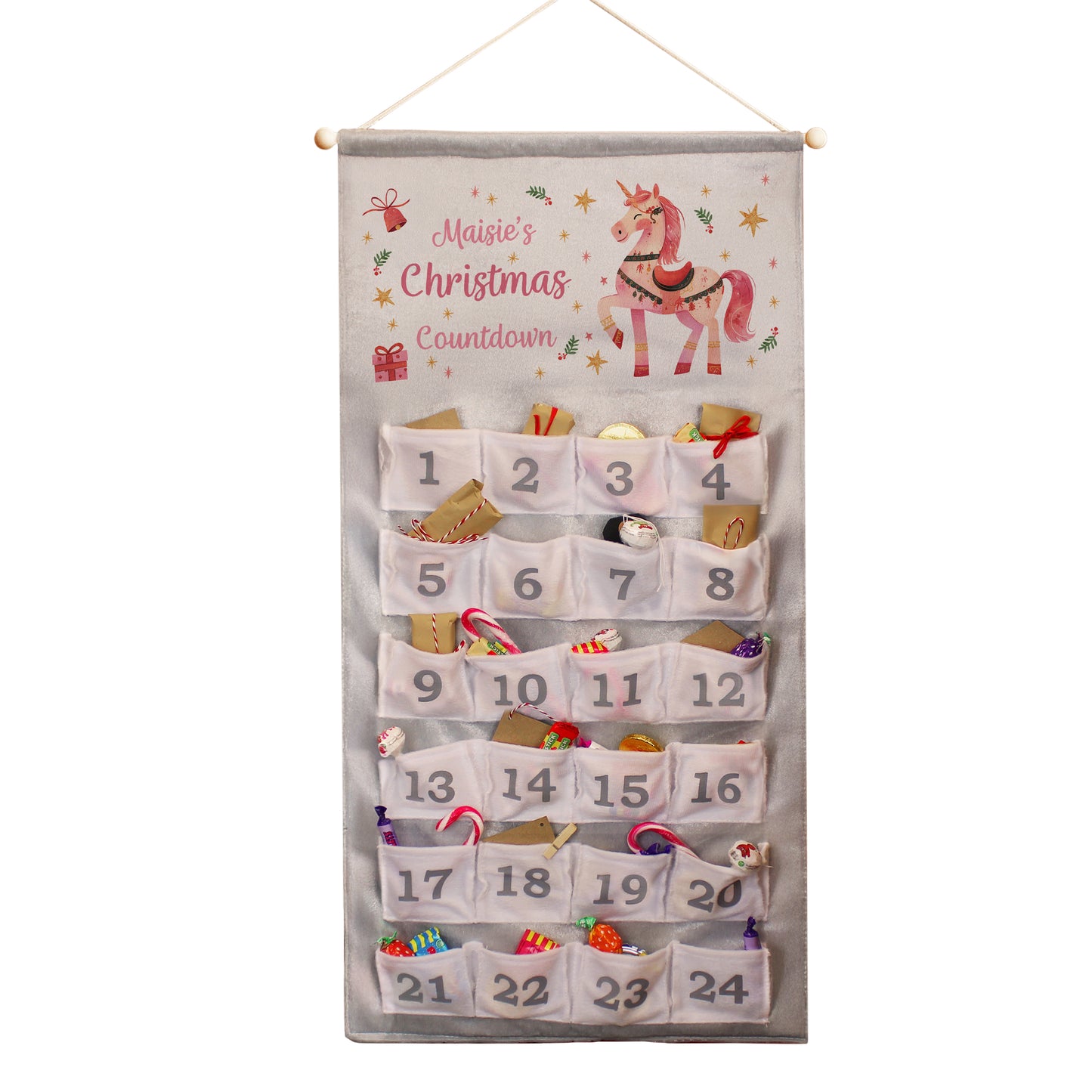Personalised Unicorn Christmas Advent Calendar 3