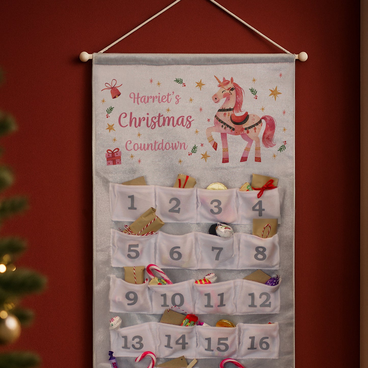 Personalised Unicorn Christmas Advent Calendar 4