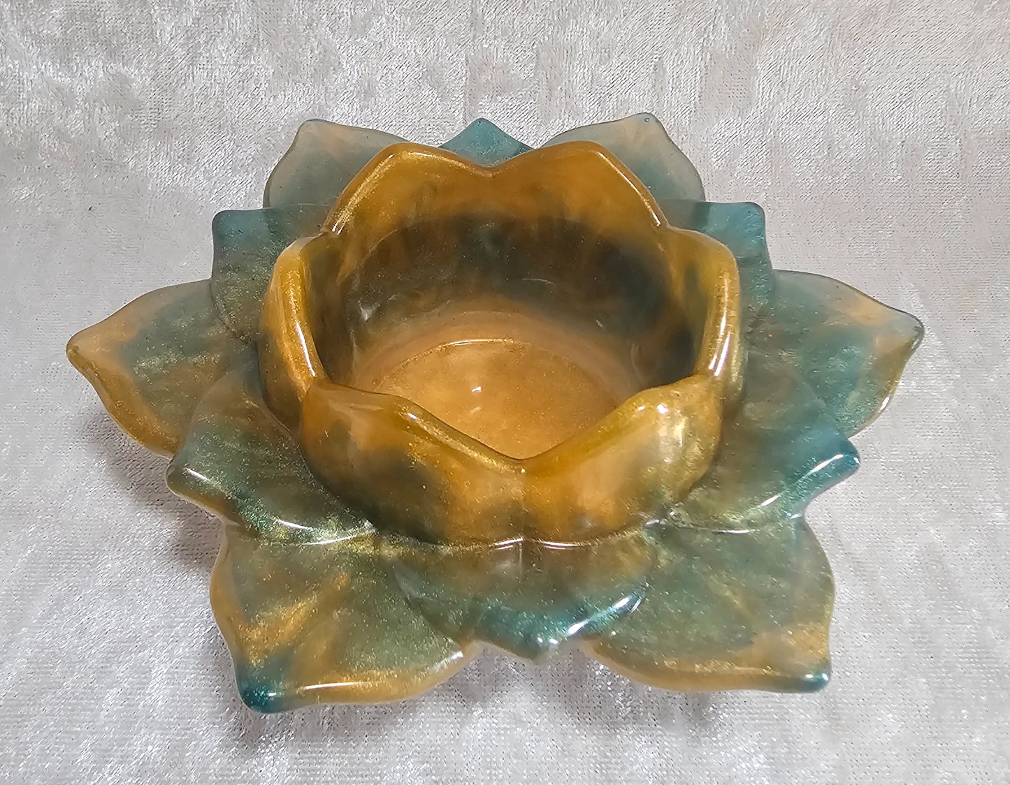 Resin Lotus Flower Candle Holders