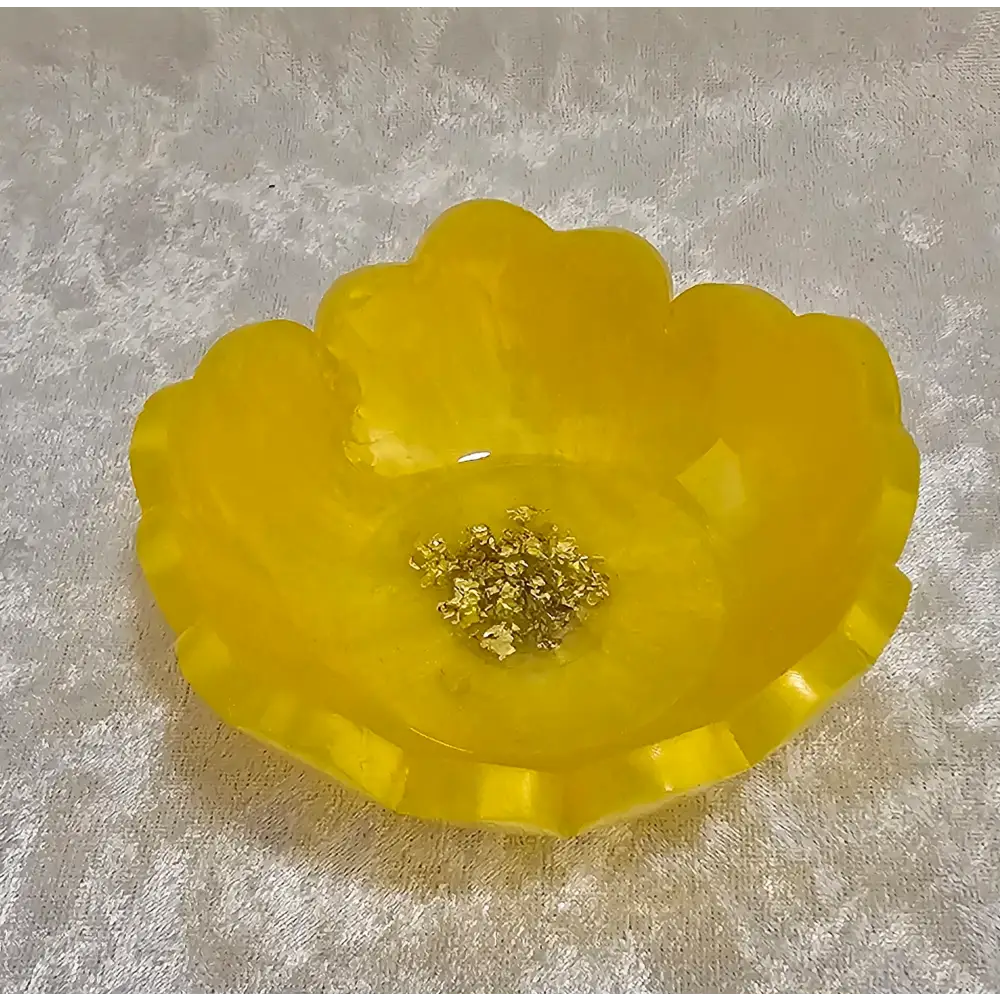 Beautiful Small Resin Bowl - Yellow