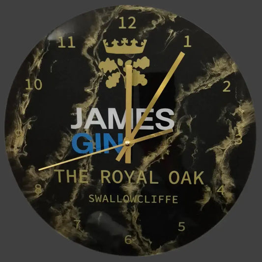 handcrafted epoxy resin wall clock