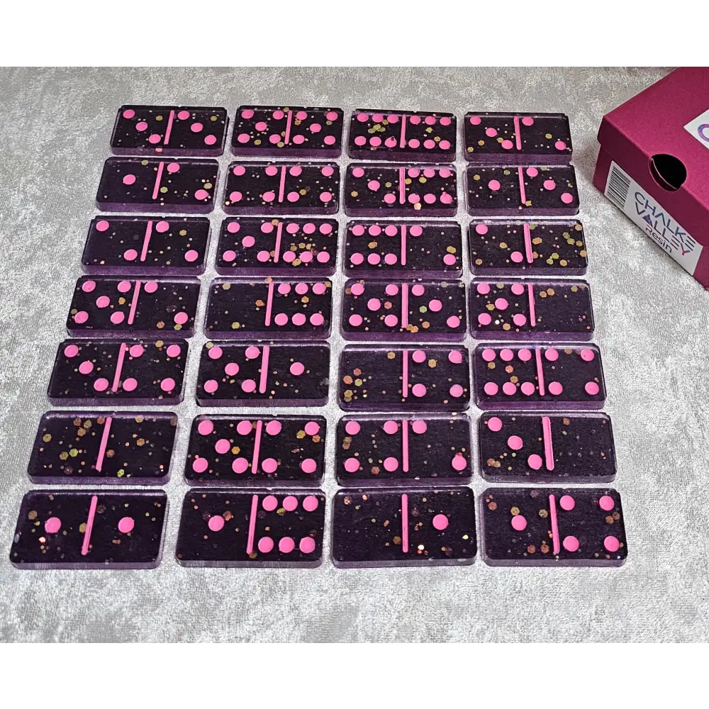 Handmade Dominoes Set of 28 Resin Dominoes Game