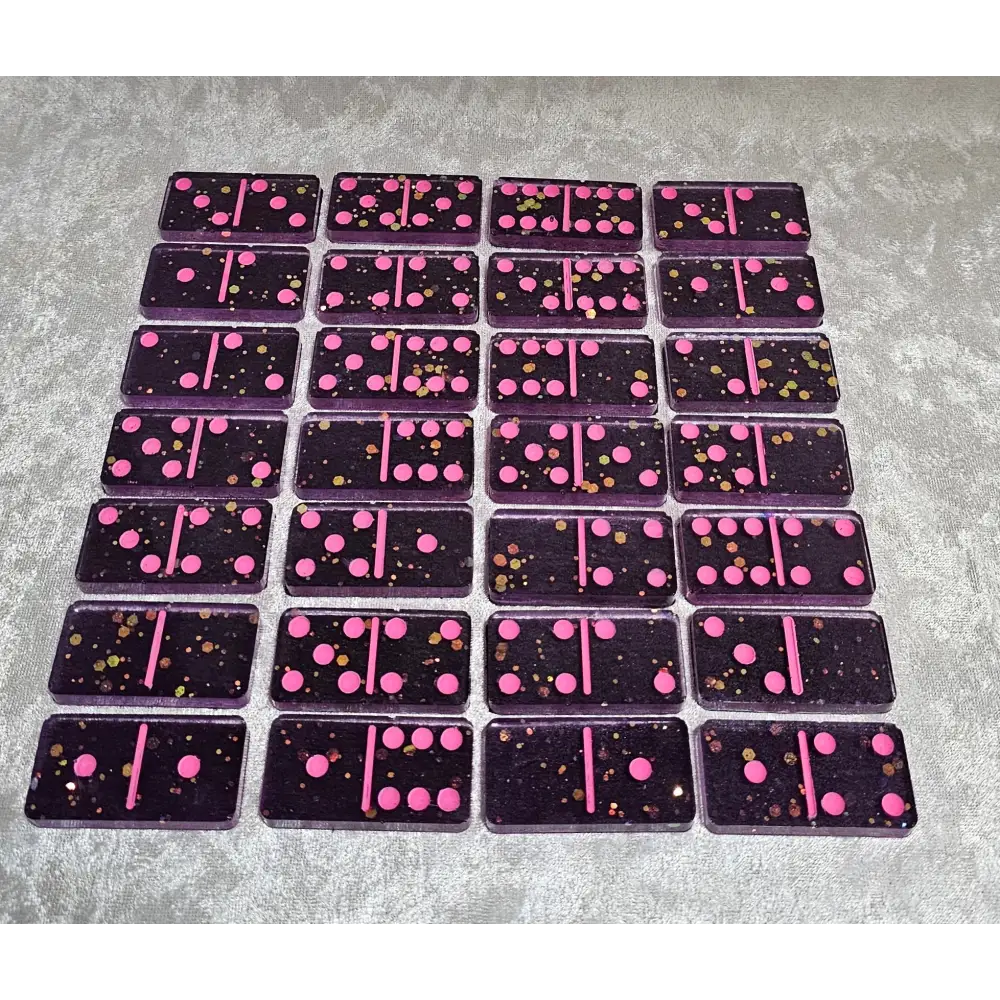 Handmade Dominoes Set of 28 Resin Dominoes Game