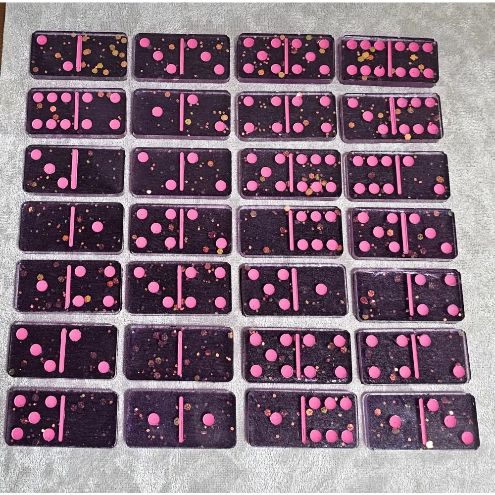 Handmade Dominoes Set of 28 Resin Dominoes Game