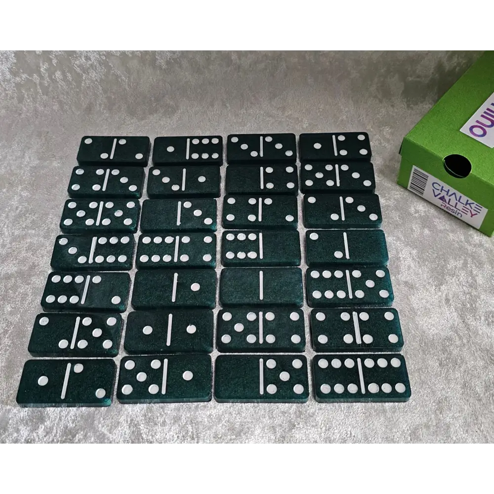 Handmade Dominoes Set of 28 Resin Dominoes Game