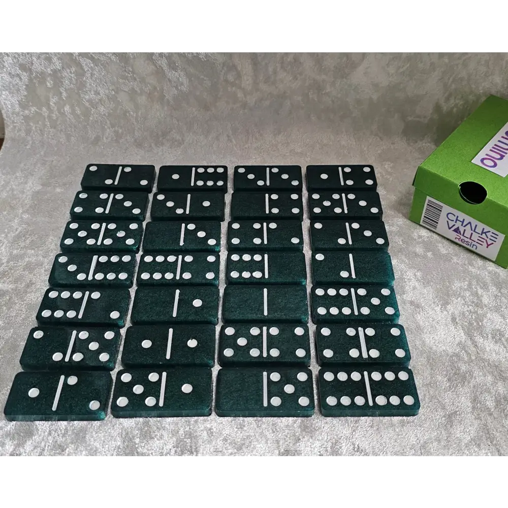 Handmade Dominoes Set of 28 Resin Dominoes Game
