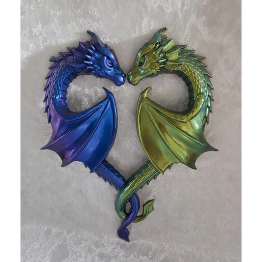 Heart Shape Resin Dragons Wall Hangings