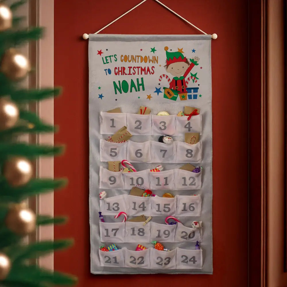 Personalised Christmas Elf Advent Calendar 1