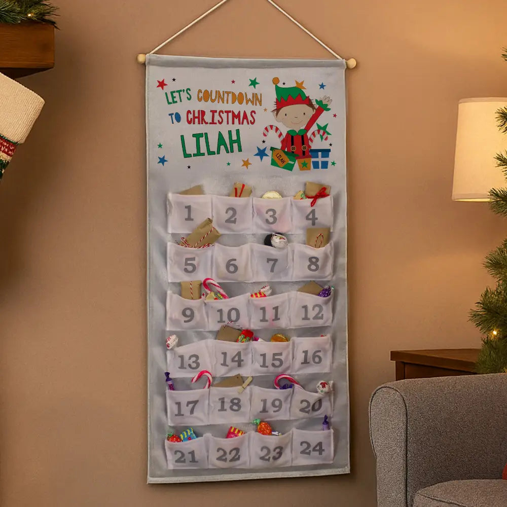 Personalised Christmas Elf Advent Calendar 3