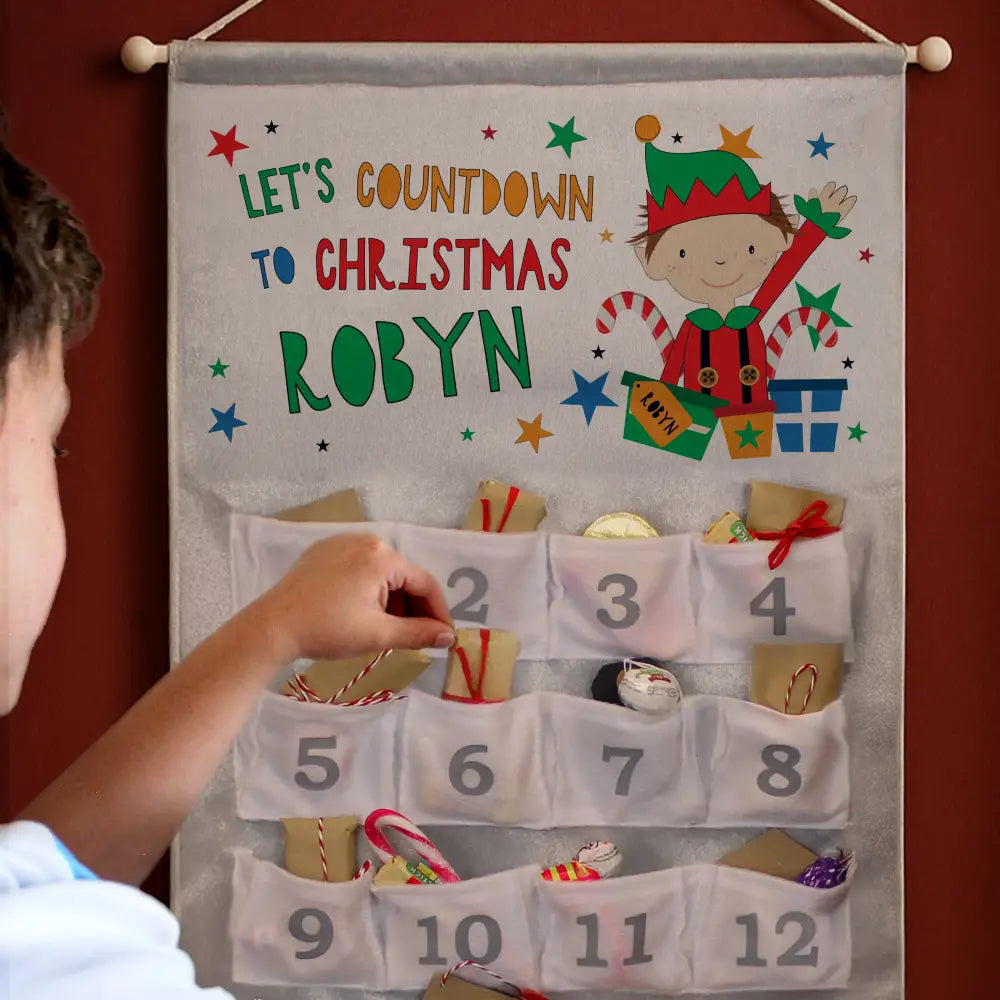Personalised Christmas Elf Advent Calendar 6