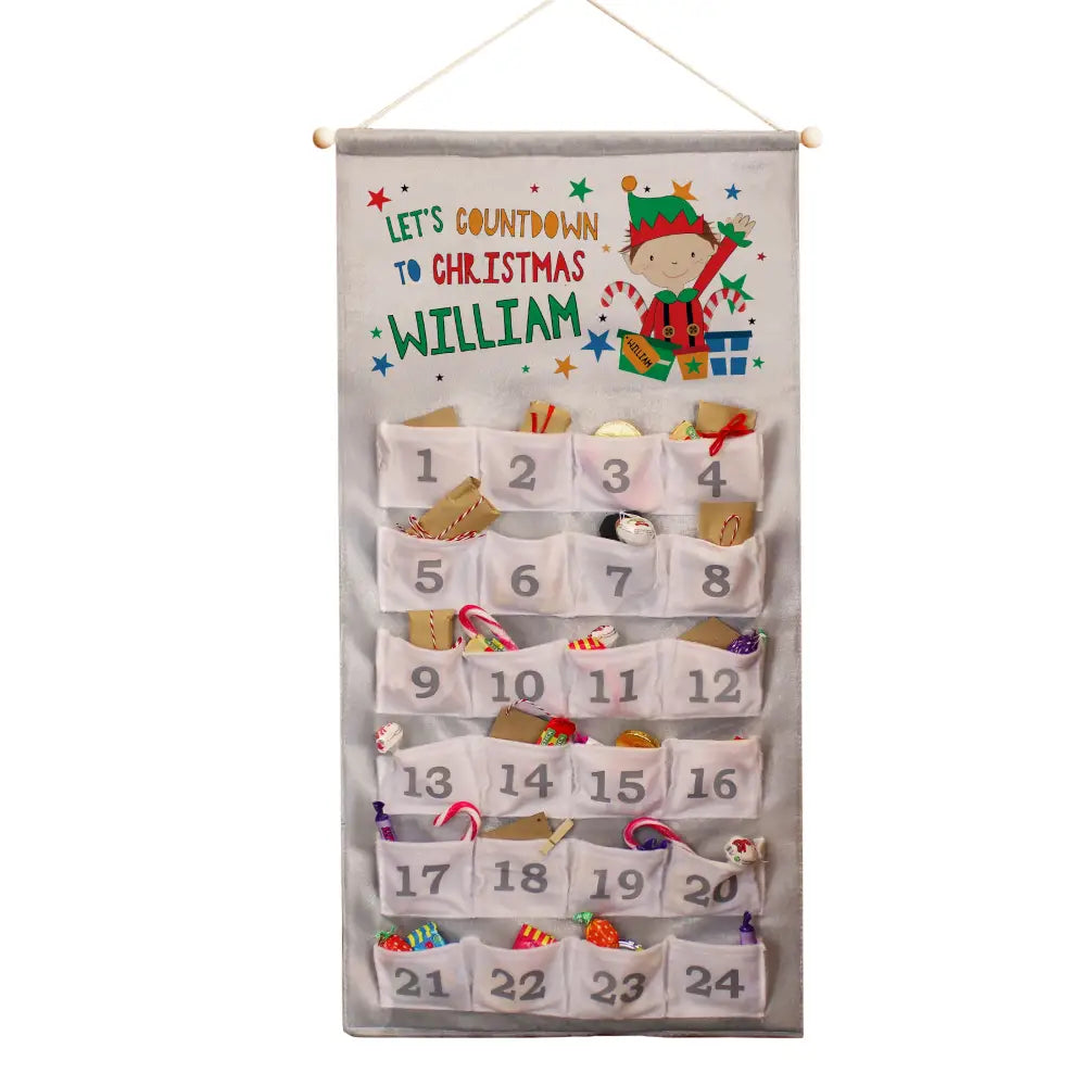 Personalised Christmas Elf Advent Calendar 5