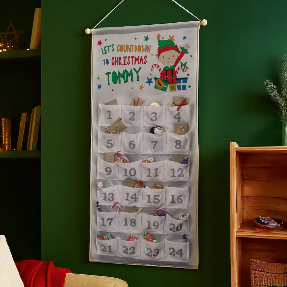Personalised Christmas Elf Advent Calendar 4