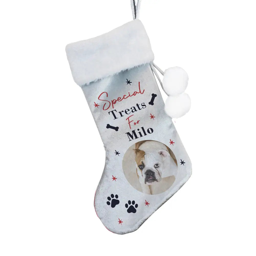 Personalised Photo Upload Dog Christmas Stocking 4