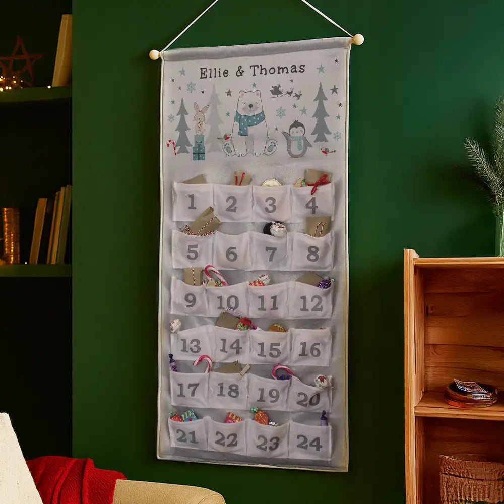 Personalised Polar Bear Advent Calendar 4