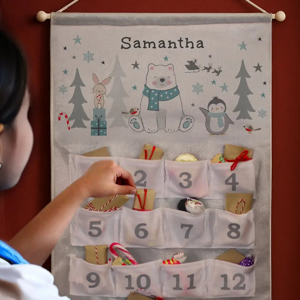 Personalised Polar Bear Advent Calendar 6