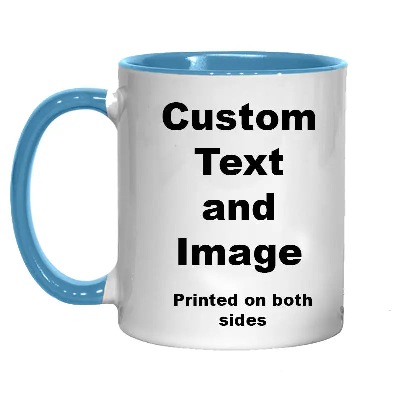 Personalised Text / Logo Mug - Light Blue