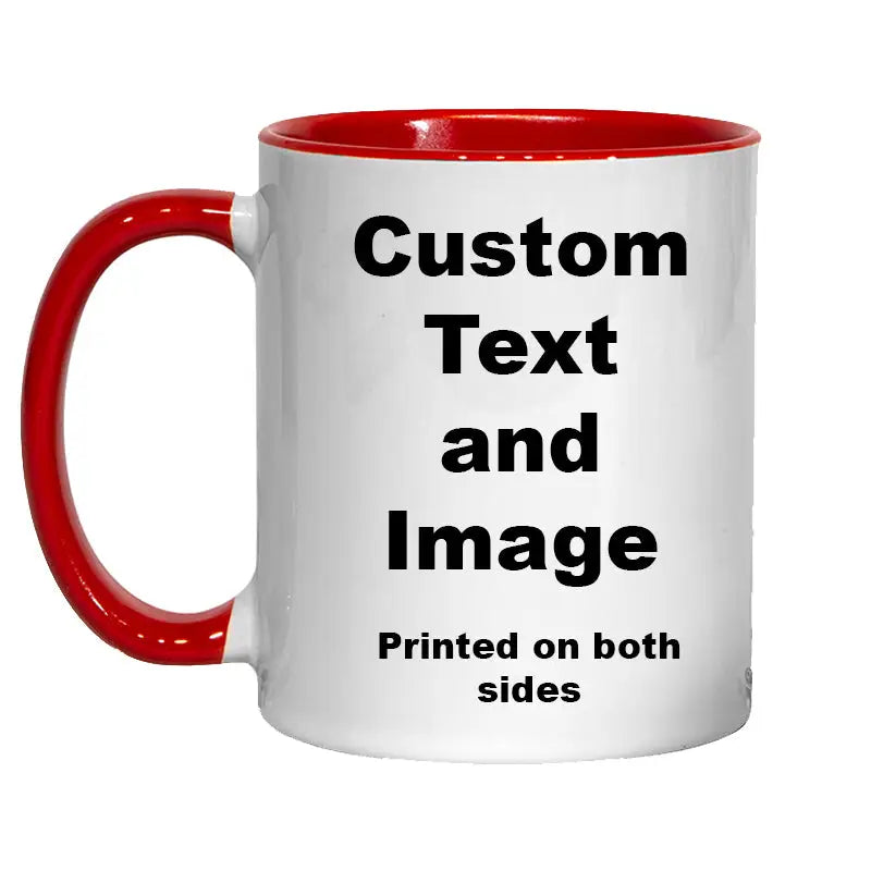 Personalised Text / Logo Mug - Red