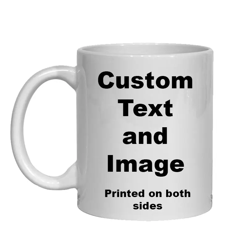 Personalised Text / Logo Mug - White