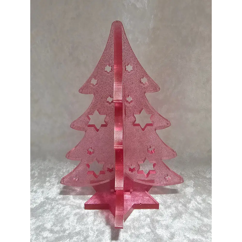 Resin 3D Christmas Tree - Red