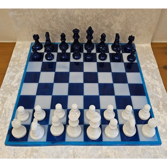 Resin Chess Board and Pieces