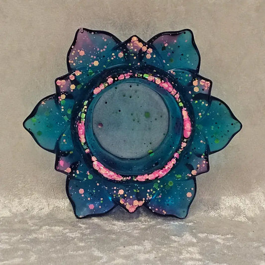 Resin Lotus Flower Candle Holder