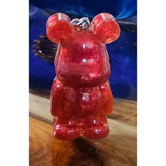 Resin Teddy Bear Keyring