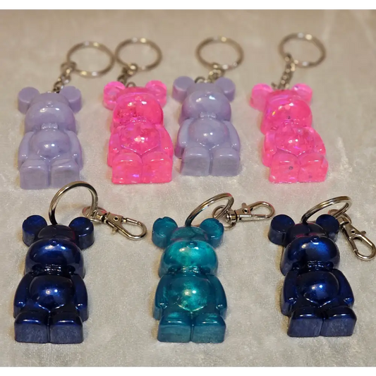 Resin Teddy Bear Keyring