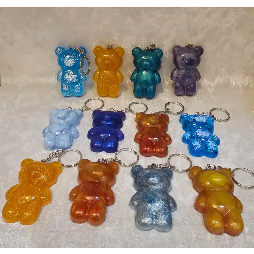 Resin Teddy Keyrings 3