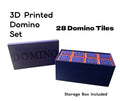 3D Printed Domino Set with Box | Modern Two Tone Dominoes | Compact Travel Game  Customisable