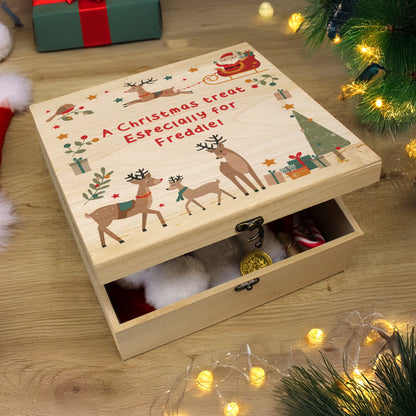 Personalised Santa & Reindeer Christmas Eve Box 4