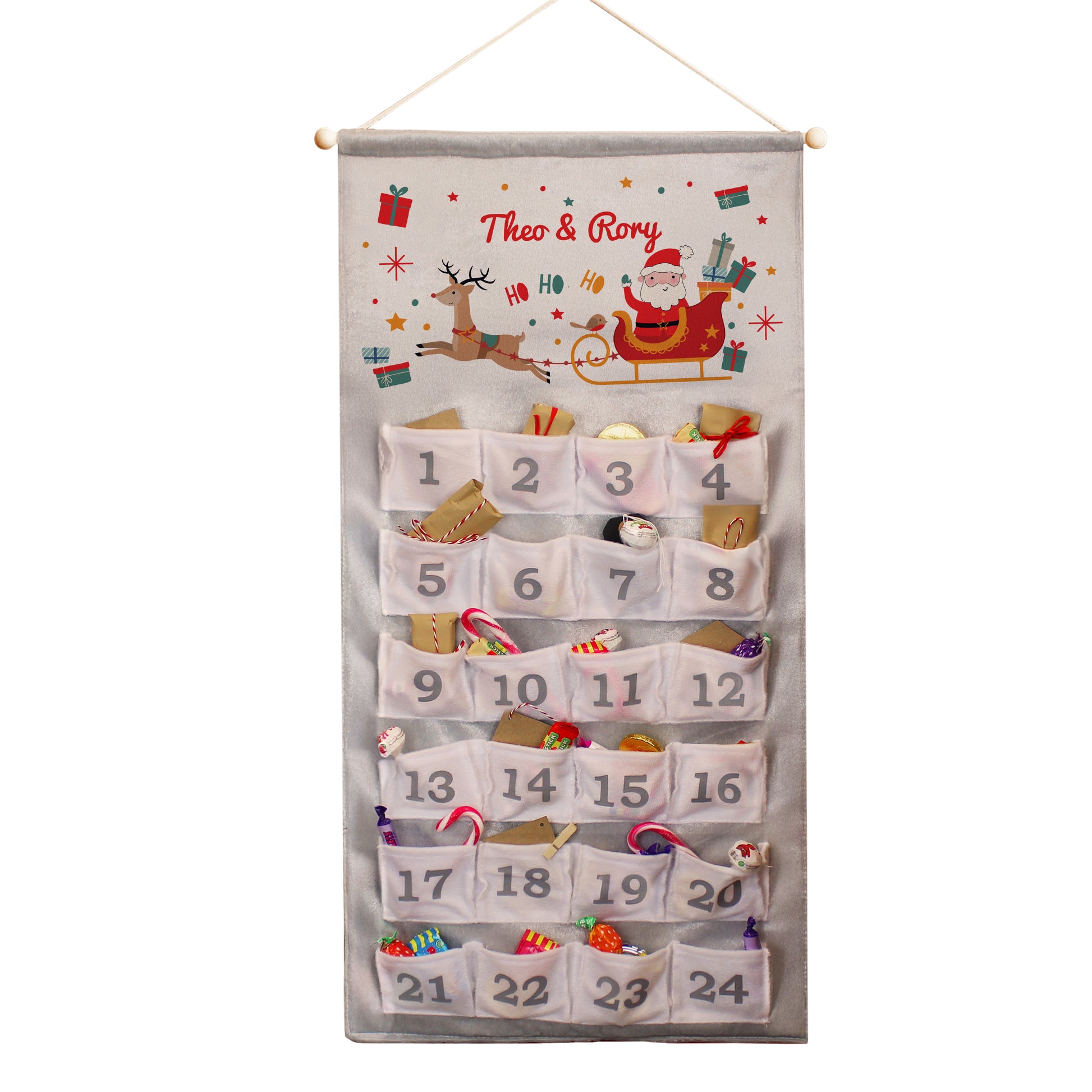Personalised Santa Sleigh Advent Calendar 5