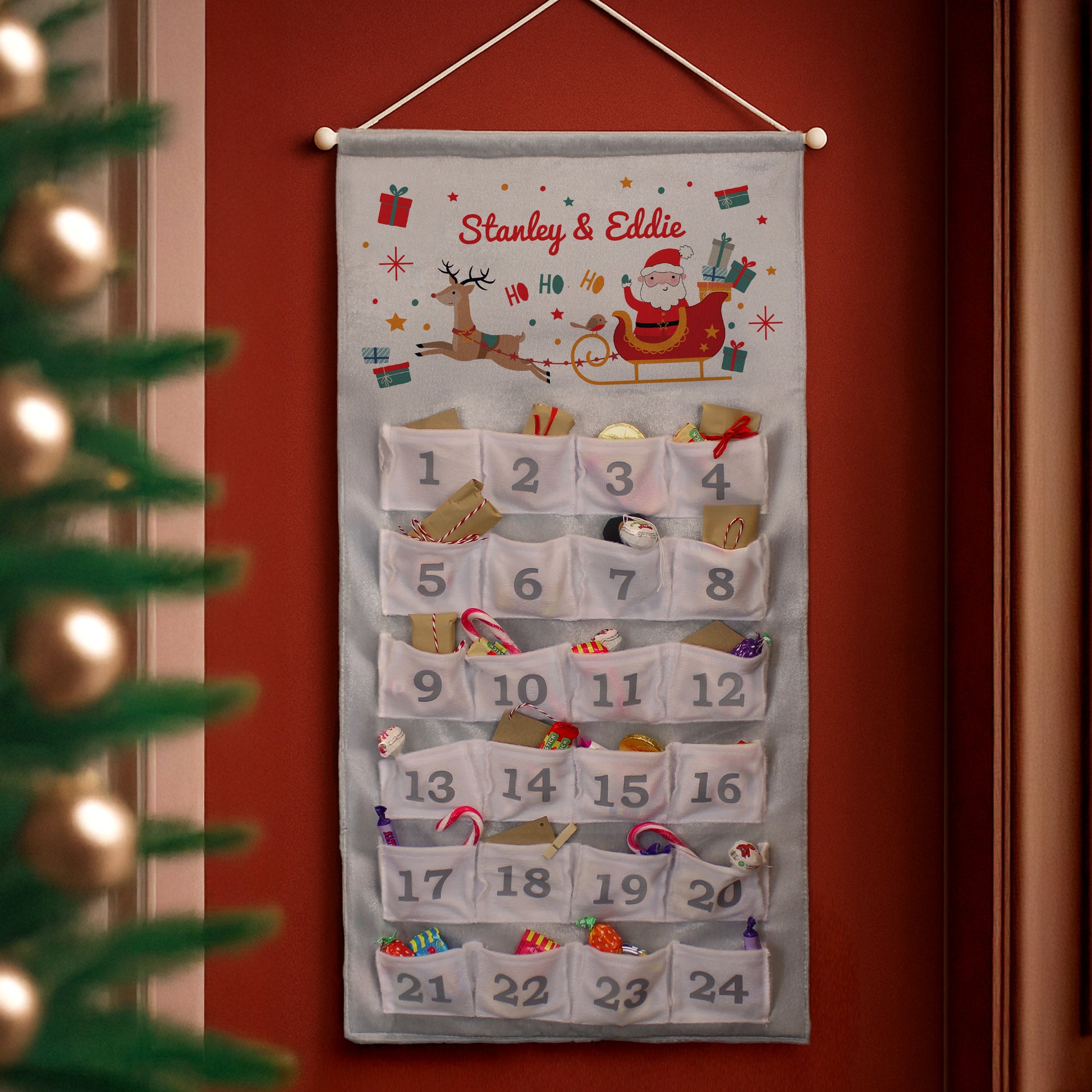 Personalised Santa Sleigh Advent Calendar 6