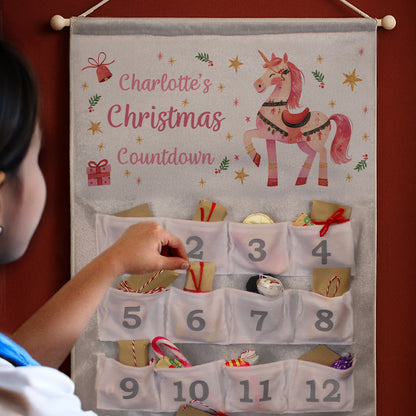 Personalised Unicorn Christmas Advent Calendar 5