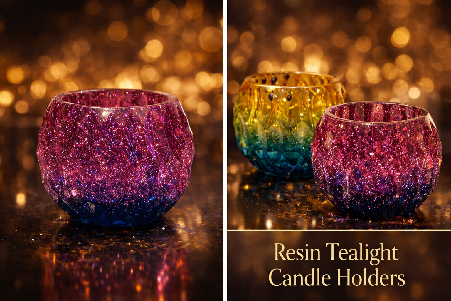 Resin Spherical Tea Light Candle Holder
