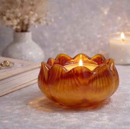 Resin Lotus Candle Holder 