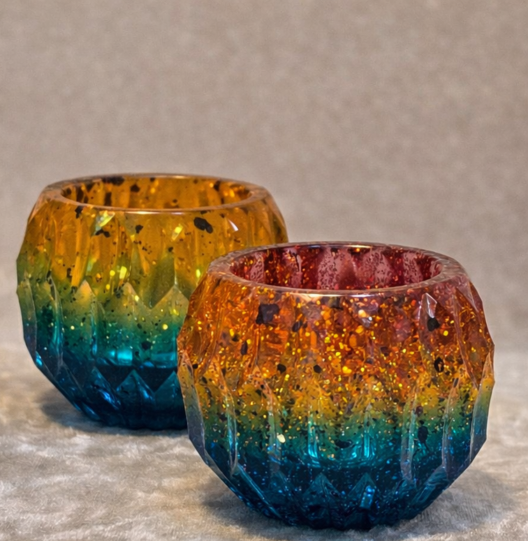 Resin Spherical Tea Light Candle Holder