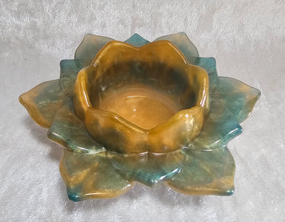Resin Lotus Flower Candle Holders