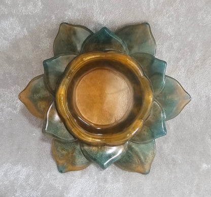 Resin Lotus Flower Candle Holders