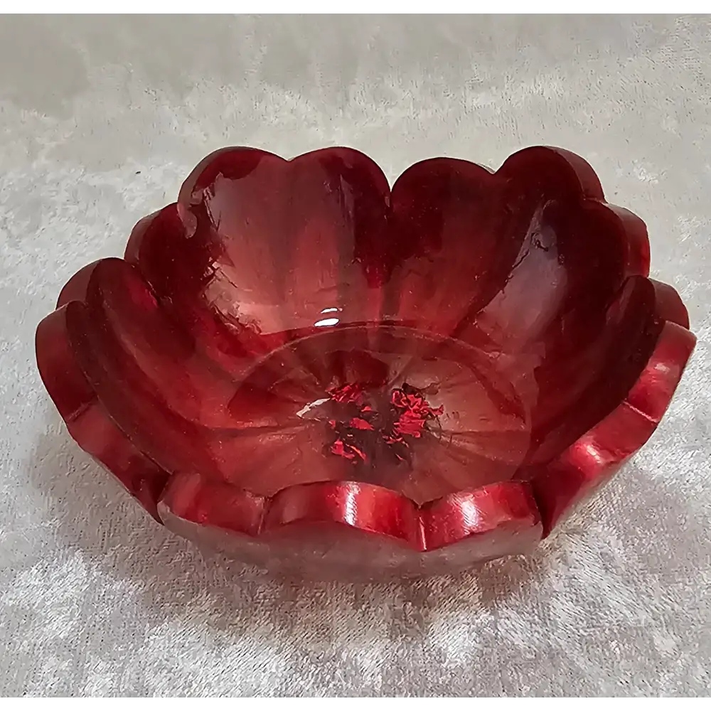 Beautiful Small Resin Bowl - Red