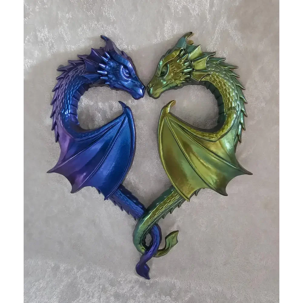Heart Shape Resin Dragons Wall Hangings