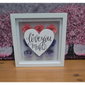 Personalised Flower Shadow Box - Mum