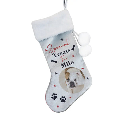 Personalised Photo Upload Dog Christmas Stocking 4