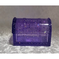 Resin hinged treasure chest storage box - Purple