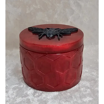 Resin Honey Pot 3 - Red and Black