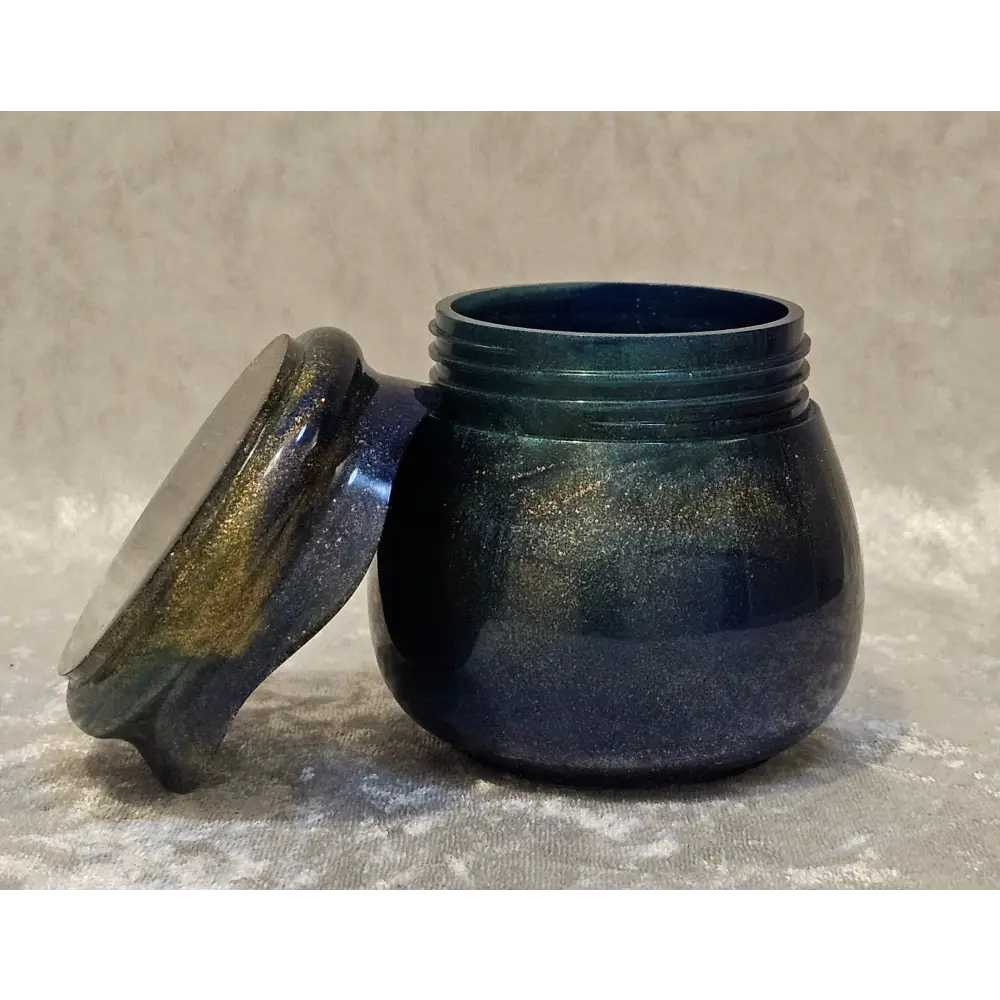 Resin Jar With Screw On Lid Decorative Storage Pot Container 2